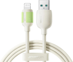 Kabel Joyroom S-A53 3A USB-A - Lightning z fluorescencyjną końc&oacute;wką 1,2 m - beżowy