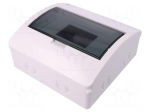 Enclosure: for modular components | IP40 | white | No.of mod: 8 | 400V