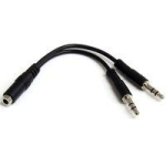 Converter StarTech  StarTech Jack 3.5mm - Jack 3.5mm x2 0.2m black (MUYHSFMM)