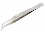 Tweezers | 120mm | for precision works | Blades: narrow,curved