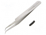 Tweezers | 115mm | for precision works | Blades: curved,narrowed