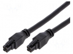 Cable: Mega-Fit-Mega-Fit | female | Mega-Fit | 5.7mm | PIN: 4 | 20A | 300V