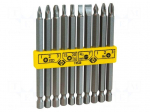 Kit: screwdriver bits | Pcs: 10 | Phillips,Pozidriv&reg;,Torx&reg;,slot