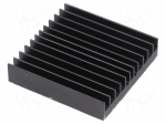 Heatsink: extruded | grilled | BGA | black | L: 42.5mm | W: 42.5mm