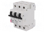 Circuit breaker | 400VAC | Inom: 16A | Poles: 3 | DIN | Charact: C | 10kA