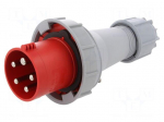 Connector: AC supply 3-phase | plug | male | 63A | 400VAC | IEC 60309