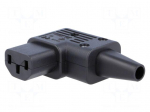 Connector: AC supply | plug | female | 10A | 250VAC | IEC 60320 | C13 (F)