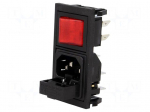 Connector: AC supply | socket | male | 10A | 250VAC | IEC 60320 | UL94V-0