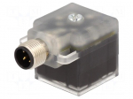 Adapter | M12 male,DIN 43650 plug | PIN: 3 | angled 90&deg; | Case: form A