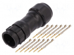 Connector: circular | male | plug | crimped | PIN: 12 | 22AWG&divide;20AWG | IP68