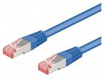 Patch cord | S/FTP | 6a | stranded | Cu | LSZH | blue | 5m | halogen free