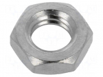 Nut | M6 | brass | nickel | 10mm | -20&divide;100&deg;C | Thread: metric | Pitch: 1,0