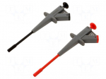 Clip-on probe | pincers type | 4A | 1kVDC | red and black | 4mm