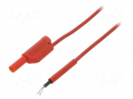 Test lead | 19A | 4mm banana plug-probe tip | Len: 0.5m | red