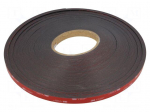 Tape: fixing | W: 12mm | L: 33m | Thk: 1.1mm | acrylic | black | Tmax: 149&deg;C