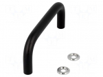 Handle | Mat: steel | black | H: 43mm | Mounting: M5 screw | &Oslash;: 10mm