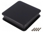 Enclosure: for computer | ABS + PC | black | X: 103mm | Y: 103mm | Z: 27mm