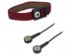 Wristband | ESD | Features: antialergic | red | 10mm