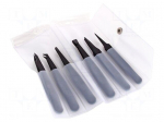 Set of tweezers | ESD | 6pcs.