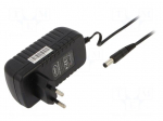 Power supply: switching | mains,plug-in | 24VDC | 1A | 24W | 86% | black