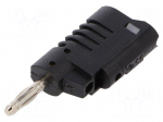 Laboratory connector: 4mm banana | plug | 36A | 30VAC | 60VDC | black