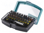 Tools set: screwdriver bits | plastic box | Holder: C6,3mm | 1/4"