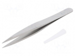 Tweezers | 123mm | for precision works | Blade tip shape: sharp