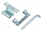 Hinge | Width: 26.5mm | zinc-plated steel | natural | H: 60mm