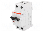 Circuit breaker | 230/400VAC | Inom: 4A | Poles: 2 | Charact: C | 6kA