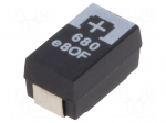 Capacitor: tantalum-polymer | 680uF | 2.5VDC | 2700mA | SMD | &plusmn;20% | 25m&Omega;