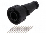 Connector: circular | plug | male | PIN: 9 | 5A | 150V | IP68 | UL94V-0