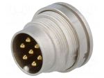Connector: M16 | socket | male | PIN: 7 | 5A | 250V | soldering | straight