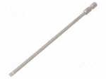 Screwdriver bit | slot | 4x0.8mm | 1/4" | Overall len: 152mm
