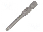 Screwdriver bit | Torx&reg; | TX15 | 1/4" | Overall len: 50mm