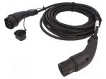 EMobility: cable | 1x0.5mm2,3x6mm2 | 250VAC | 7.4kW | IP44 | 10m | 32A