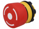 Switch: emergency stop | 22mm | Stabl.pos: 2 | NC | red | none | 5A/250VAC