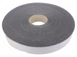 Tape: sealing | W: 40mm | L: 30m | Thk: 2mm | grey | caoutchouc hot-melt