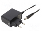 Power supply: switching | mains,plug-in | 9VDC | 1A | 9W | Out: 5,5/2,1