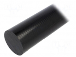 Rod | &Oslash;: 30mm | L: 500mm | black | extruded | Length tolerance: 0 | +1mm
