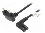 Cable | 2x0.75mm2 | PVC | 1.5m | black | 2.5A | 250V | Sonos