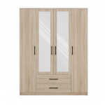 Topeshop ROMANA 160 SON bedroom wardrobe/closet 11 shelves 4 door(s) Oak