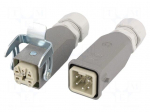 Connector: HDC | male + female | 10A | 400V | Han Kit | PIN: 5 | 4+PE | M20