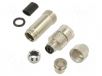 Connector: M8 | male | PIN: 4 | 4A | 60V | IP67 | 768 | straight | shielded