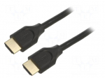 Cable | HDMI plug,both sides | PVC | HDMI 2.1 | 1.5m | black | 30AWG