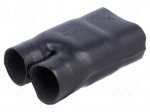 Cable breakout | glued | 26.9/13.2mm | black | elastomer crosslinked