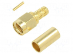 Connector: RP-SMA | plug | reverse,female | straight | 50&Omega; | for cable
