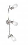 Trio Colmar spotlight 3-pc E14 brushed steel gaismeklis R80023007 4017807305173