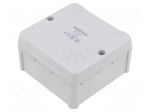 Enclosure: junction box | X: 88mm | Y: 88mm | Z: 49mm | IP54 | grey