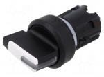 Switch: rotary | 22mm | Stabl.pos: 3 | white | none | IP66,IP67,IP69K