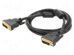 Cable | DVI-D (24+1) plug,both sides | dual link | Len: 1.8m | black
